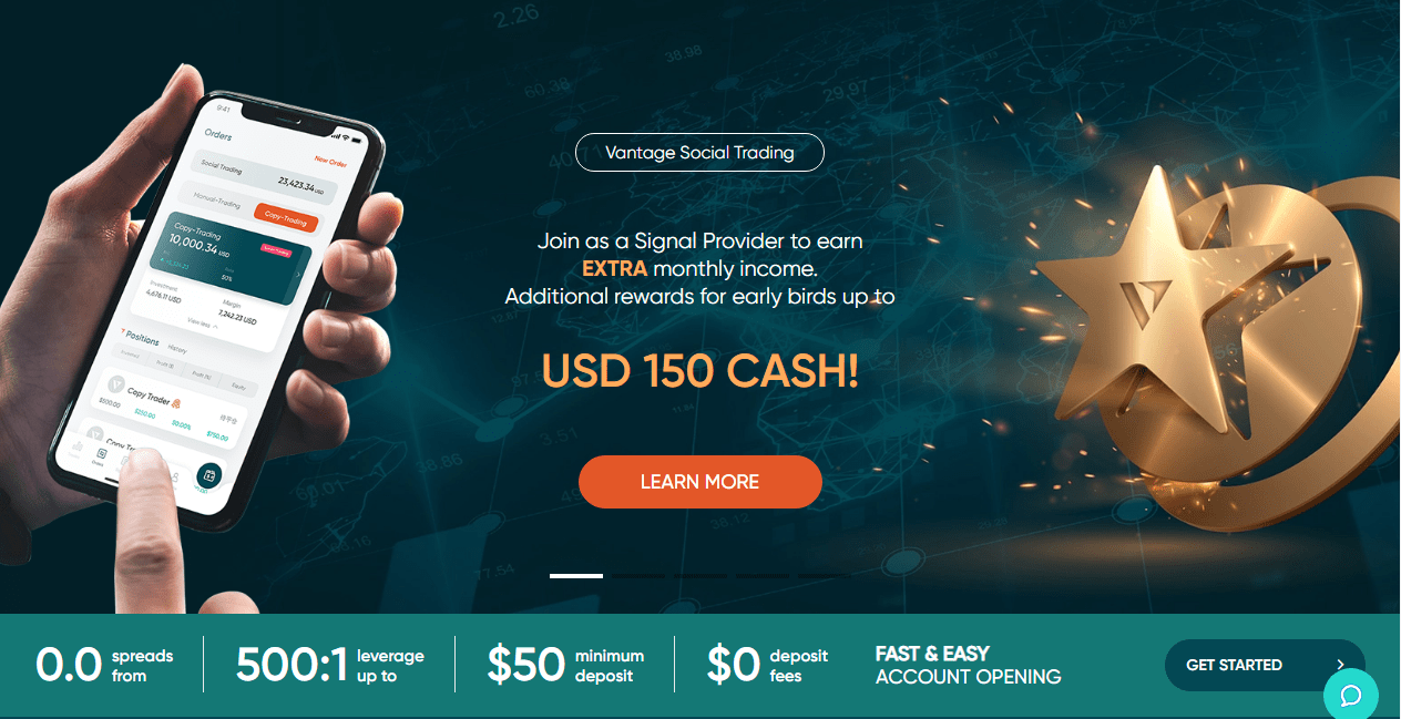 Vantage Markets - website