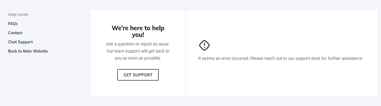 Registration error