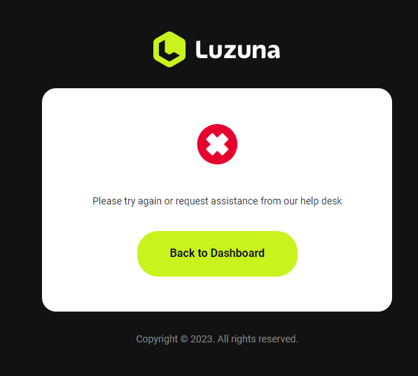 Registration error